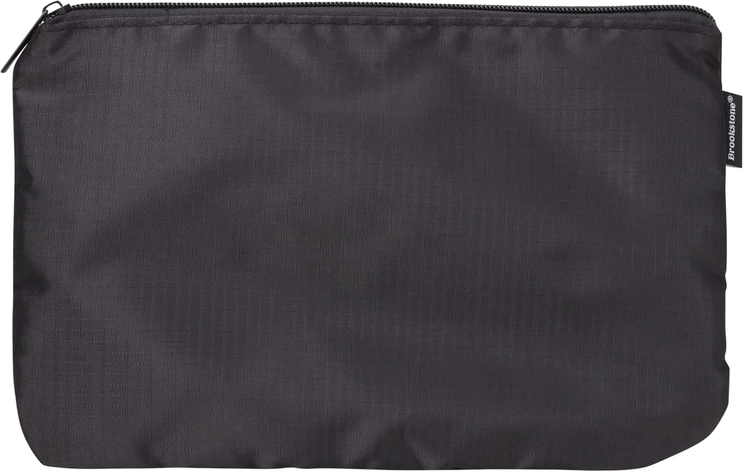 Brookstone Travel Storage Pouch - 3 Piece Flexible and Expandable Travel Zipper Pouch Set for Toiletry, Makeup, and Cosmetics, Black