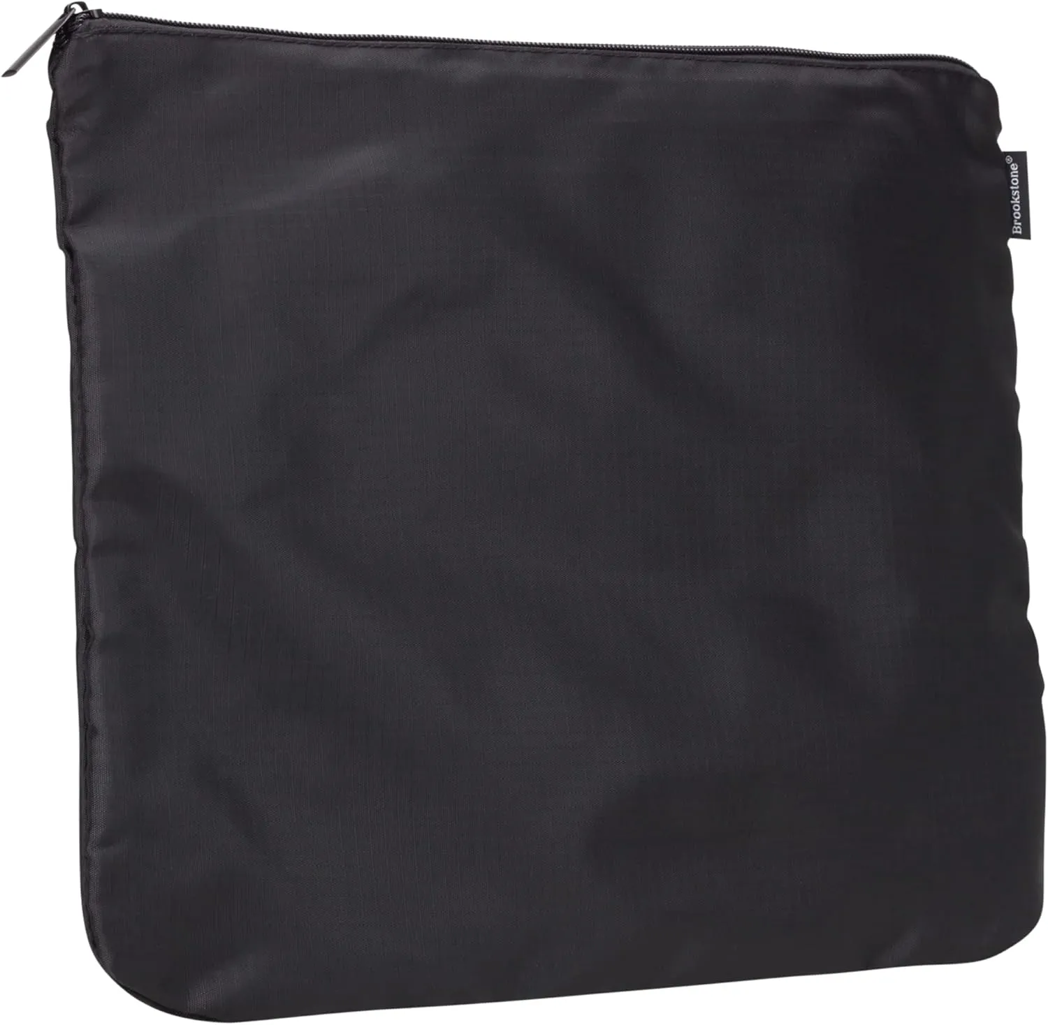Brookstone Travel Storage Pouch - 3 Piece Flexible and Expandable Travel Zipper Pouch Set for Toiletry, Makeup, and Cosmetics, Black
