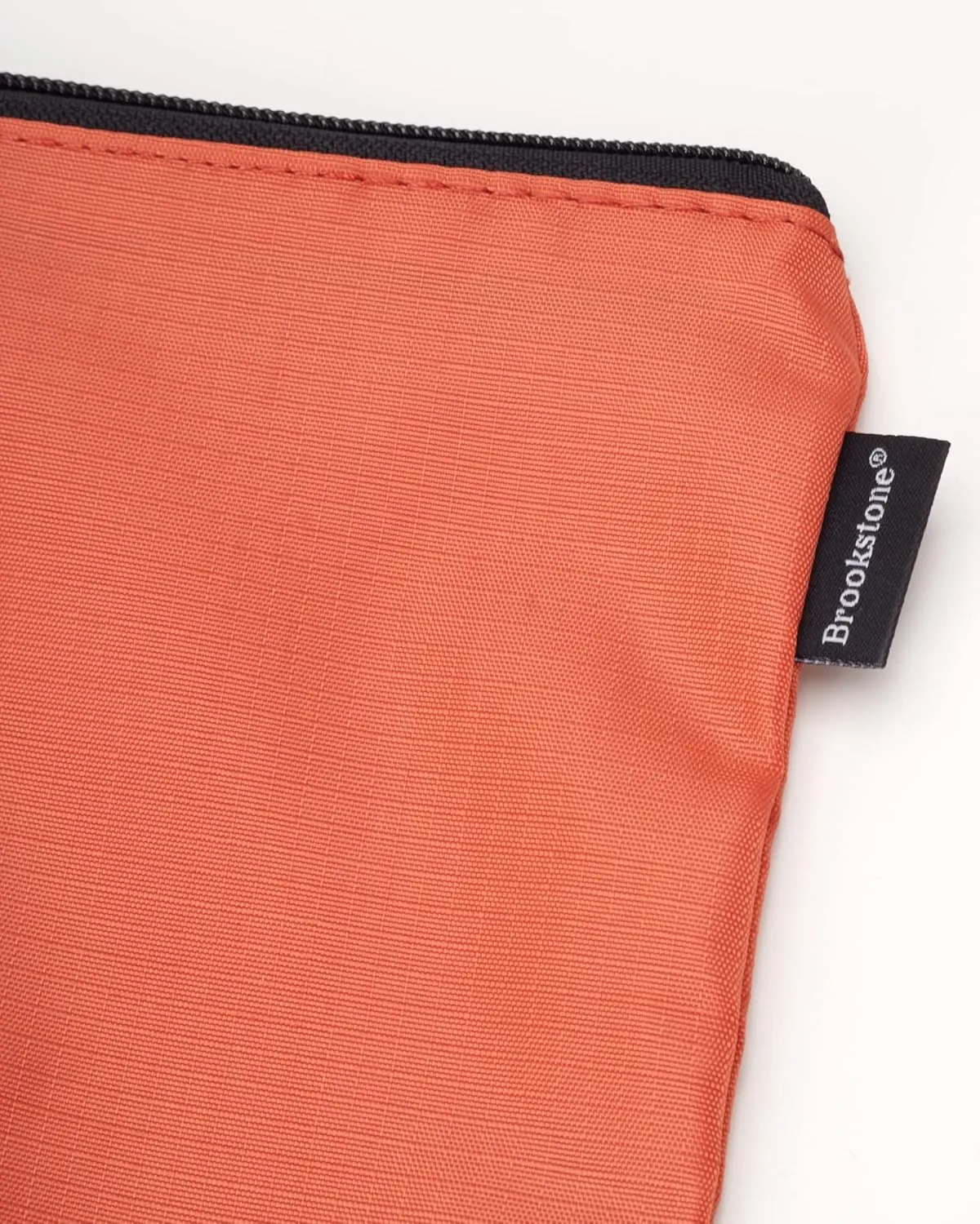 Brookstone Travel Storage Pouch - 3 Piece Flexible and Expandable Travel Zipper Pouch Set for Toiletry, Makeup, and Cosmetics, Size One Size, Orange