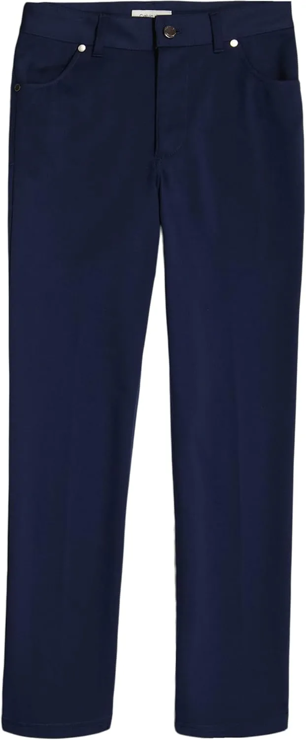 Calvin Klein Boys' Flat Suit Dress Pant, Straight Leg Fit & Hemmed Bottom, Belt Loops & Functional Front Pockets