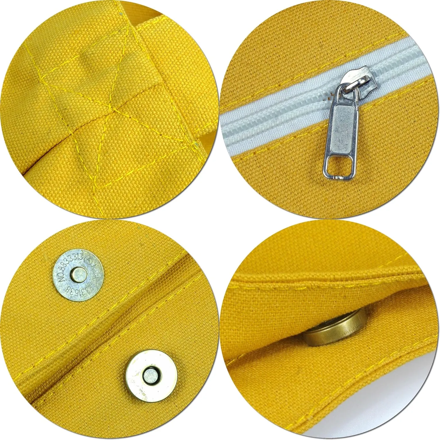 Canvas Bag with Magnetic Snap Large Size Simple Design Thick and Sturdy