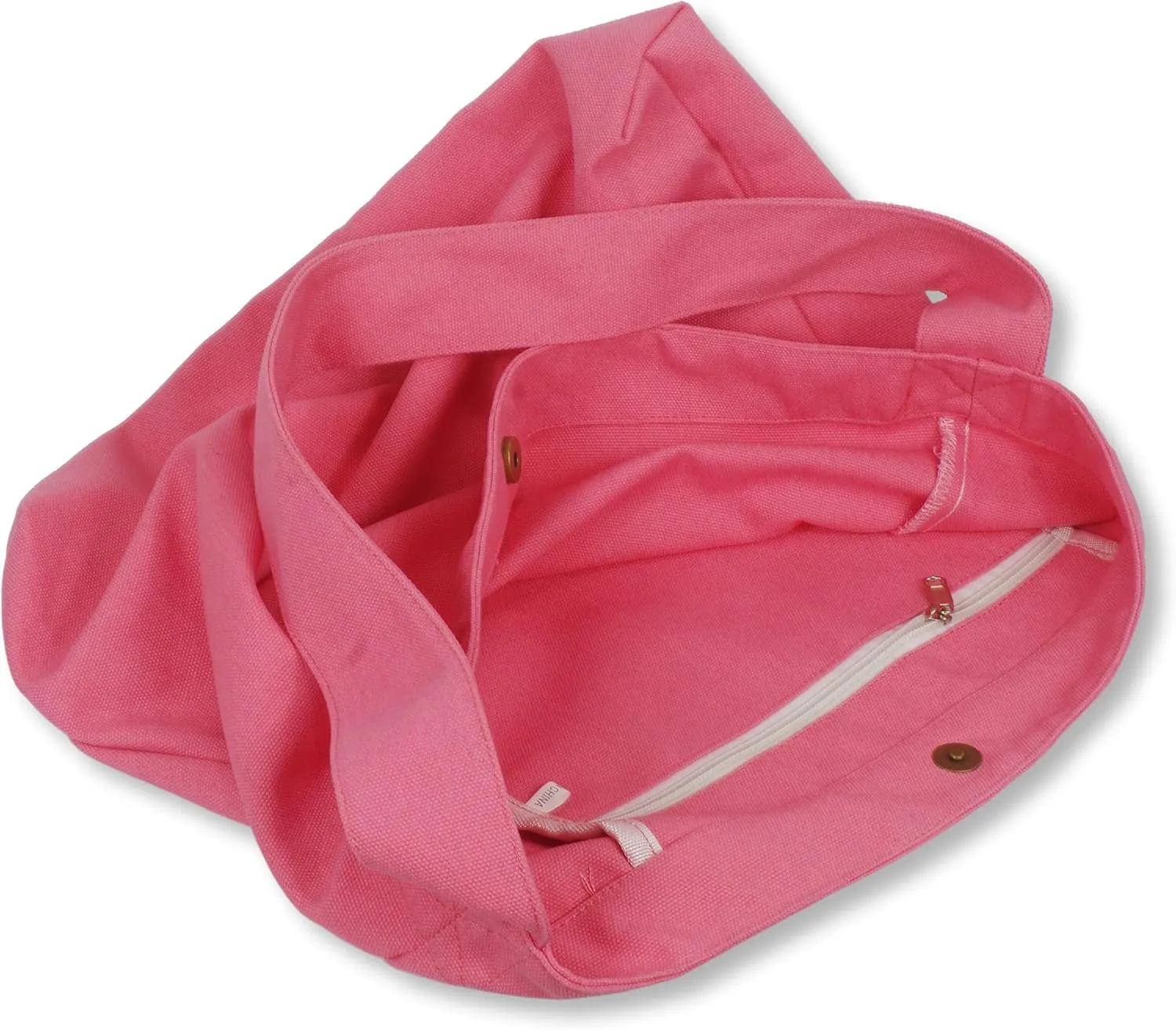 Canvas Bag with Magnetic Snap Large Size Simple Design Thick and Sturdy