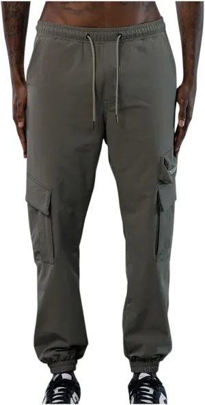 Casual Hiking Pants Men Sports Fashion Pants Jogging Loose Pants Zip Pocket Pants Solid Light Elastic Waist Pants