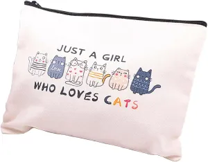 Cat Animals Lover Gift Cosmetic Bag Makeup Pouch Small Travel Bags for Toiletries (cat)