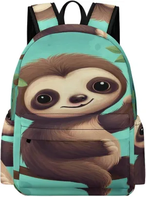 Classical Travel Backpack,Cute Sloth Print Personal Item Backpack,Spacious And Durable Backpacks for Work And Travel