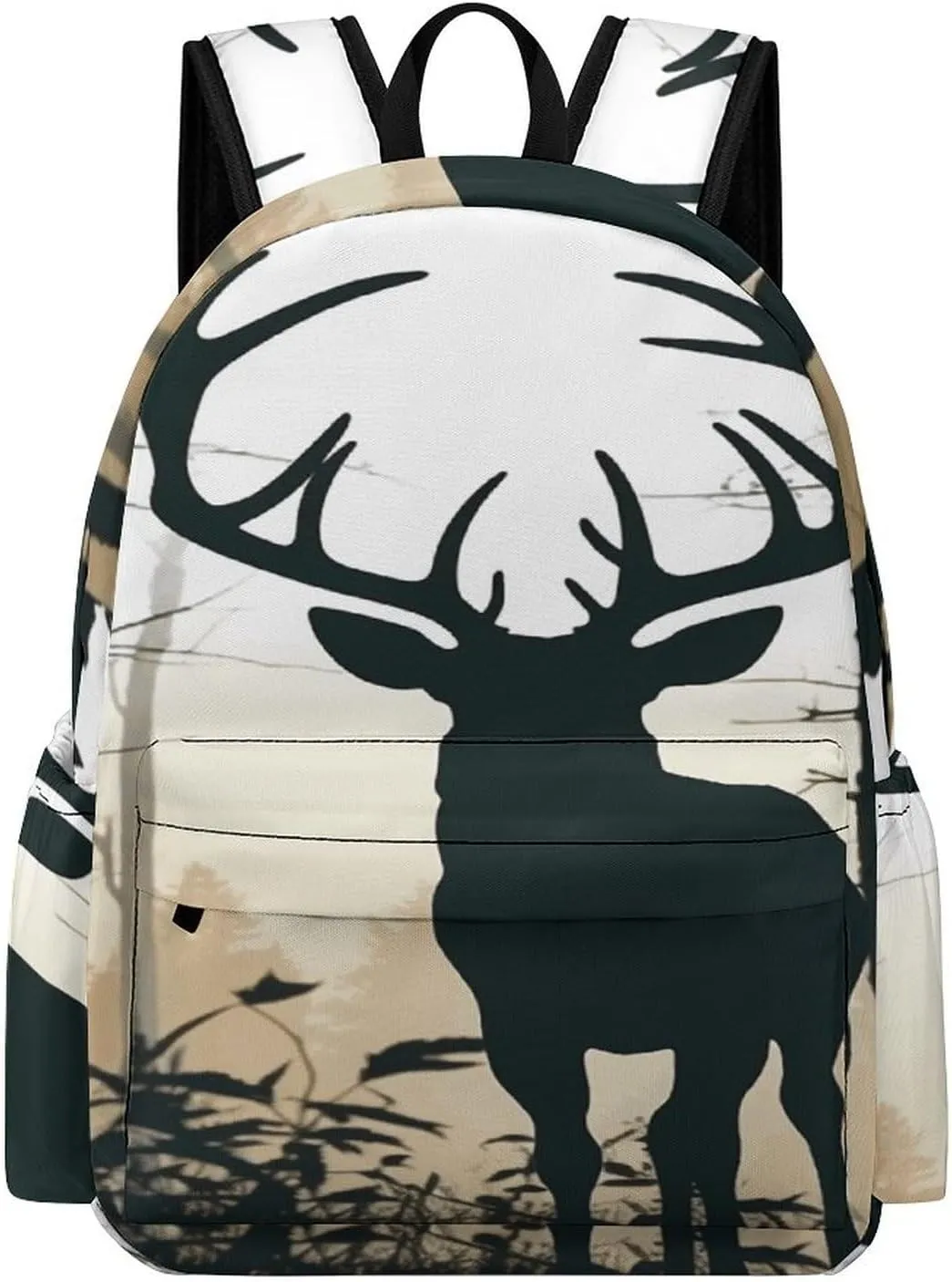 Classical Travel Backpack,Deer Silhouette Print Personal Item Backpack,Spacious And Durable Backpacks for Work And Travel