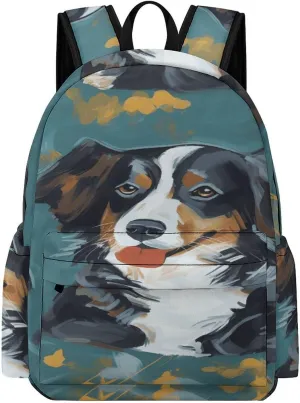 Classical Travel Backpack,Dog Print Personal Item Backpack,Spacious And Durable Backpacks for Work And Travel