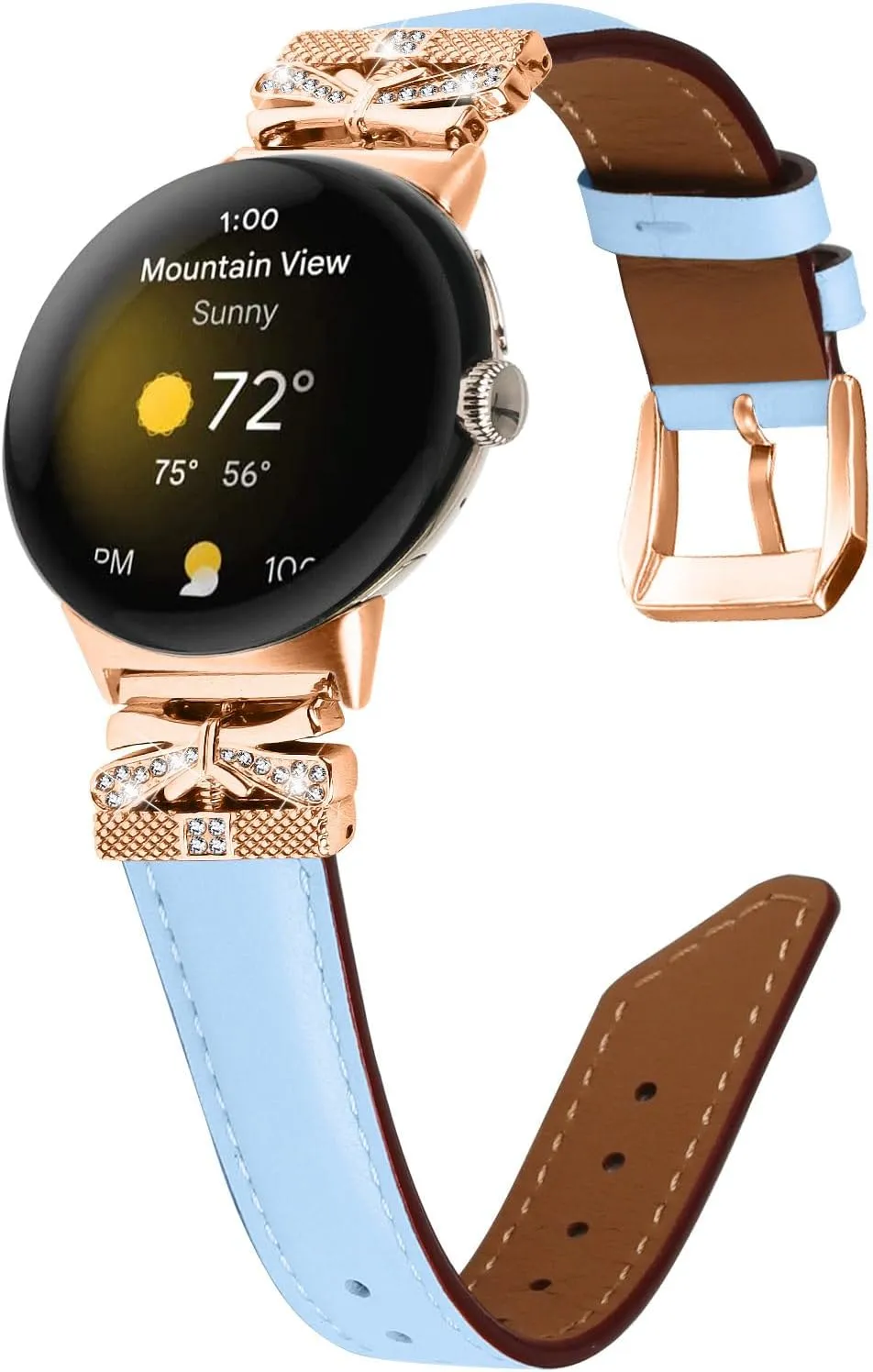 Compatible With Google Pixel 2 Watchband,Adjustable Genuine Leather Wrist Strap with Metal Buckle for Google Pixel watch 2022 /Google Pixel 2 watch 2023