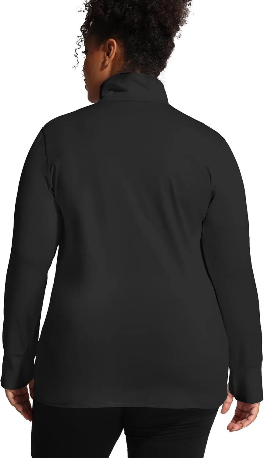 COOTRY Women's Plus Size Athletic Jackets Zip Up Lightweight Workout Running Track Jackets with Thumb Holes