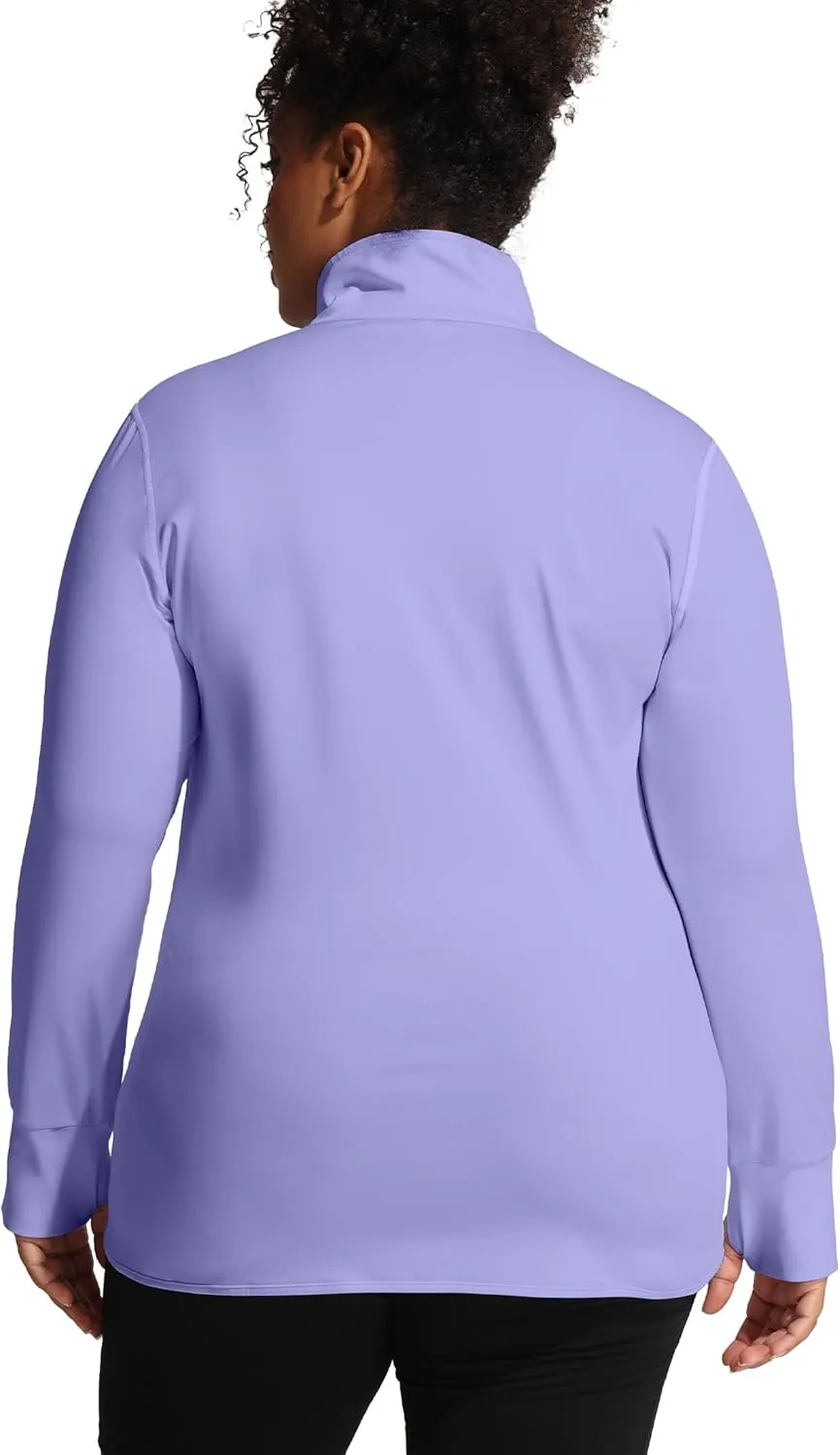 COOTRY Women's Plus Size Athletic Jackets Zip Up Lightweight Workout Running Track Jackets with Thumb Holes