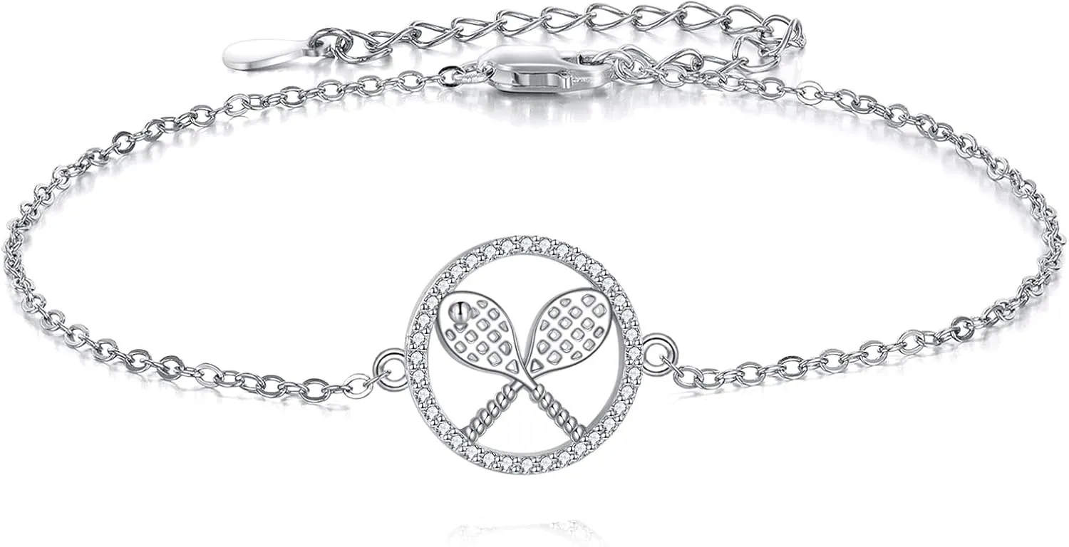 CRMAD Ballet/Key/Tennis/Sun Moon/Duck/Horseshoes/Opal Cross/Friendship Bracelet for Women Sterling Silver Bracelet Moonstone Jewelry