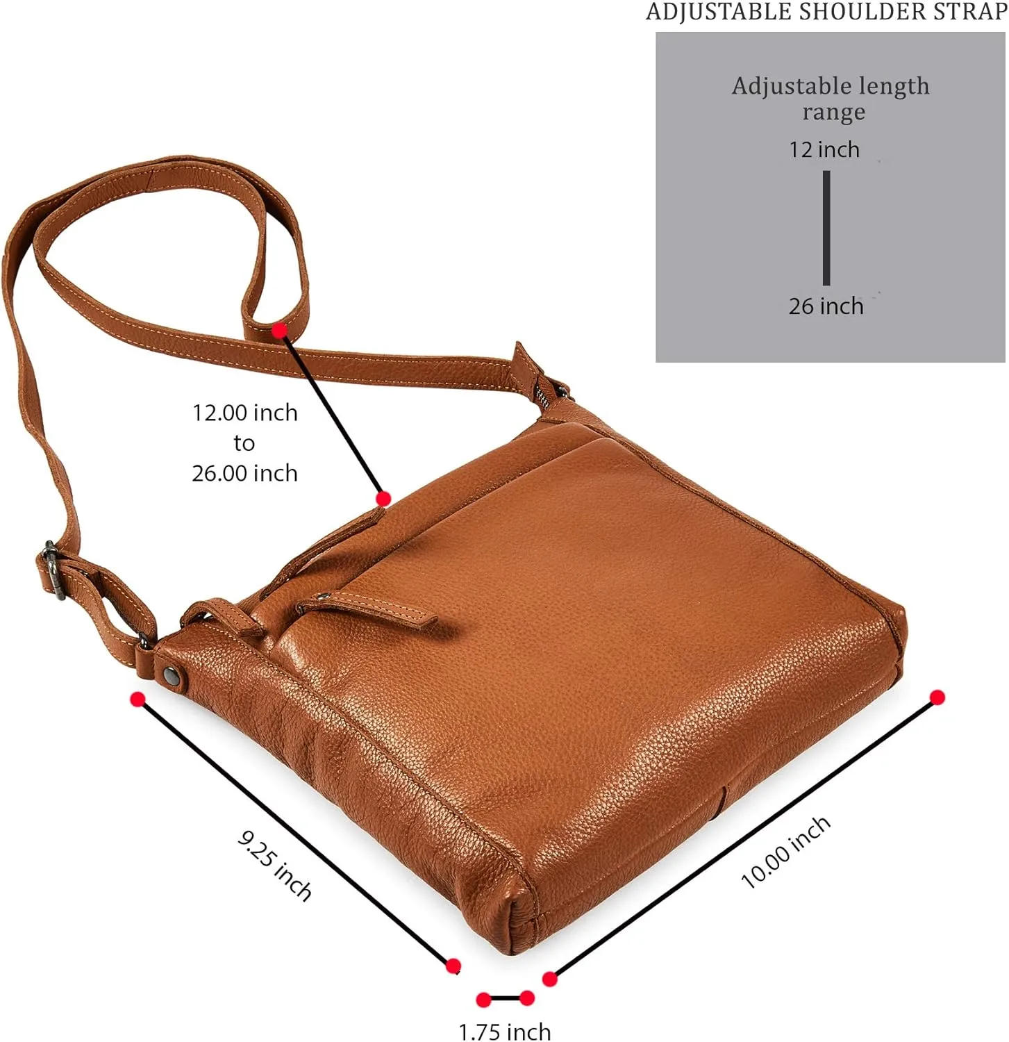 Crossbody Bag for Women Trendy Real Leather Purse Small Soft Pebbled Handbags Crossover Shoulder Pocketbook
