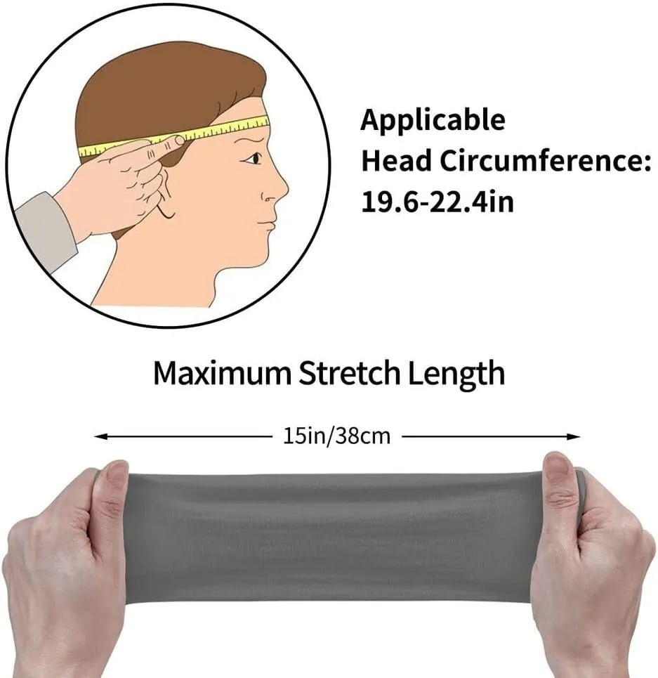 Custom Sport Headbands for Women & Men, Personalized Workout Sweatbands with Your Photo Name Logo, Customize Headwraps Hair Bands for Gym, Running, Cycling