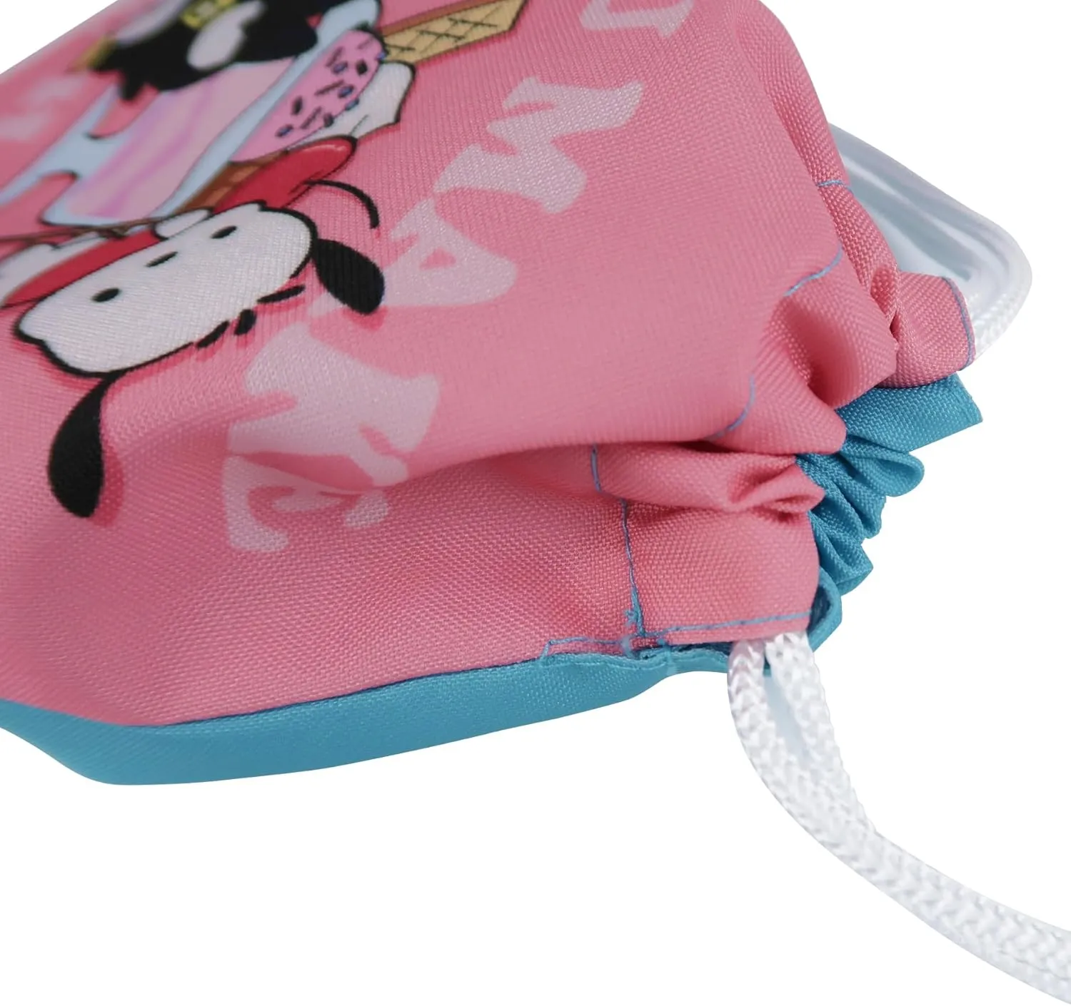 Cute Kawaii Mini Drawstring Bag - Perfect for Travel Toiletries, Makeup, Coin Pouch, and Vacation Essentials -7.2 inches 1pc (Hanging-Yodon,Bad-Batz-Maroo, Pocahco-Dog-Pink&blue green)