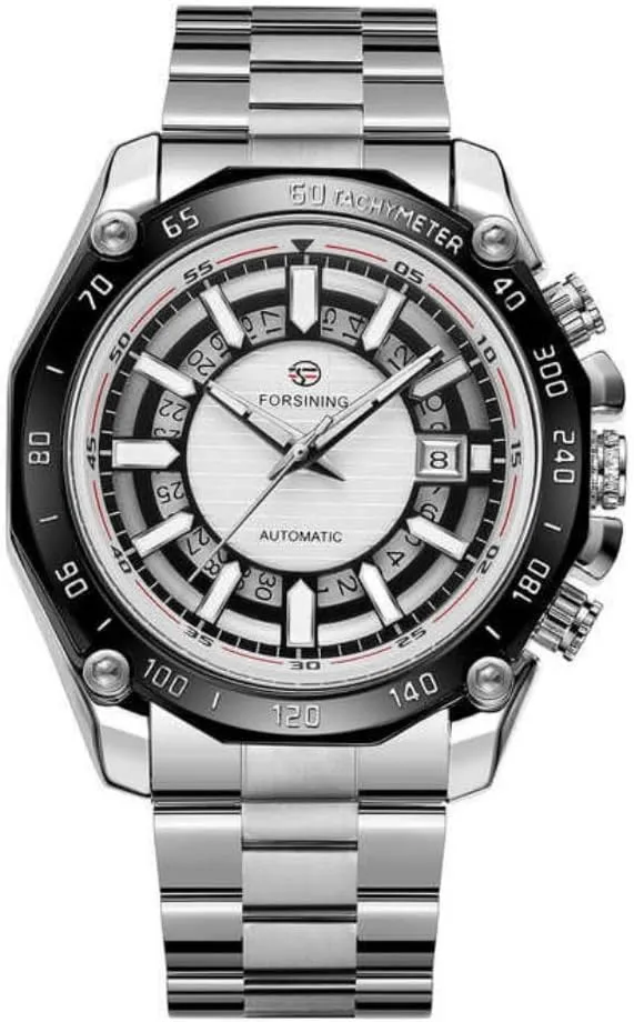 Design Timed Lap Men Automatic Mechanical Watches Men Luxury Stainless Steel Waterproof Watch Luminous Hands