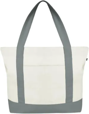 Ecoright Canvas Tote Bag for Women with Zip & Inner Pocket, 100% Organic Cotton Tote Bags for Men, Shopping, Beach