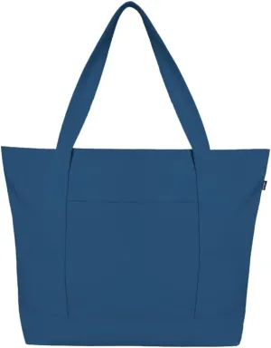 Ecoright Canvas Tote Bag for Women with Zip & Inner Pocket, 100% Organic Cotton Tote Bags for Men, Shopping, Beach