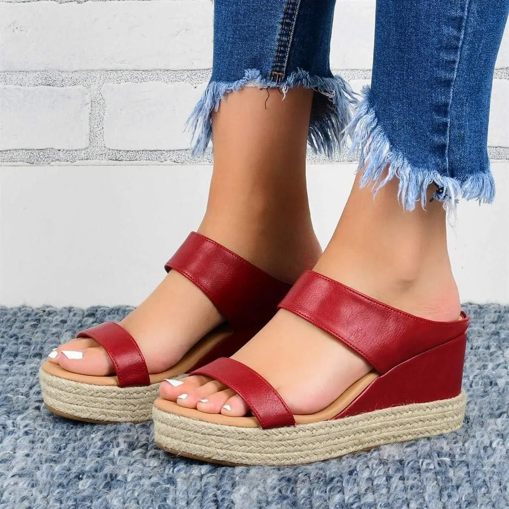 Eduavar Wedge Sandals for Women Dressy, Espadrille Sandals for Women Summer Travel Beach Sandals Platform Wedge Sandals