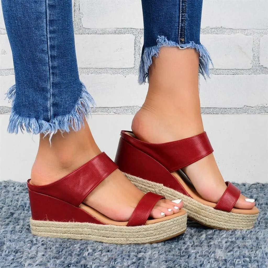 Eduavar Wedge Sandals for Women Dressy, Espadrille Sandals for Women Summer Travel Beach Sandals Platform Wedge Sandals