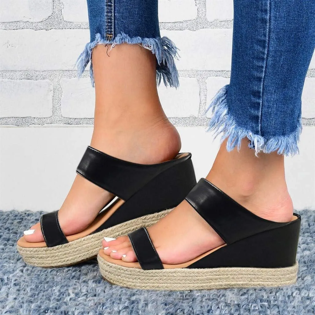 Eduavar Wedge Sandals for Women Dressy, Espadrille Sandals for Women Summer Travel Beach Sandals Platform Wedge Sandals