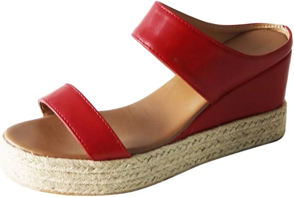 Eduavar Wedge Sandals for Women Dressy, Espadrille Sandals for Women Summer Travel Beach Sandals Platform Wedge Sandals