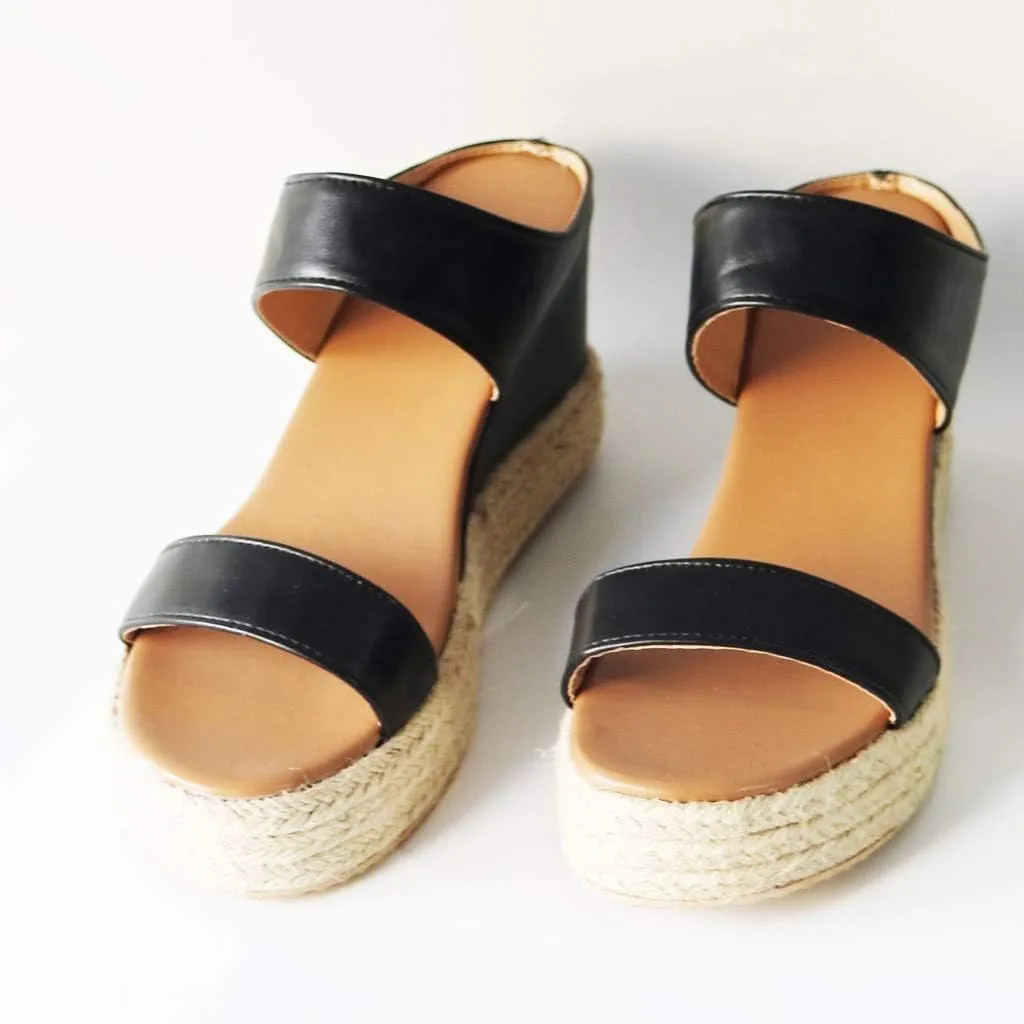 Eduavar Wedge Sandals for Women Dressy, Espadrille Sandals for Women Summer Travel Beach Sandals Platform Wedge Sandals