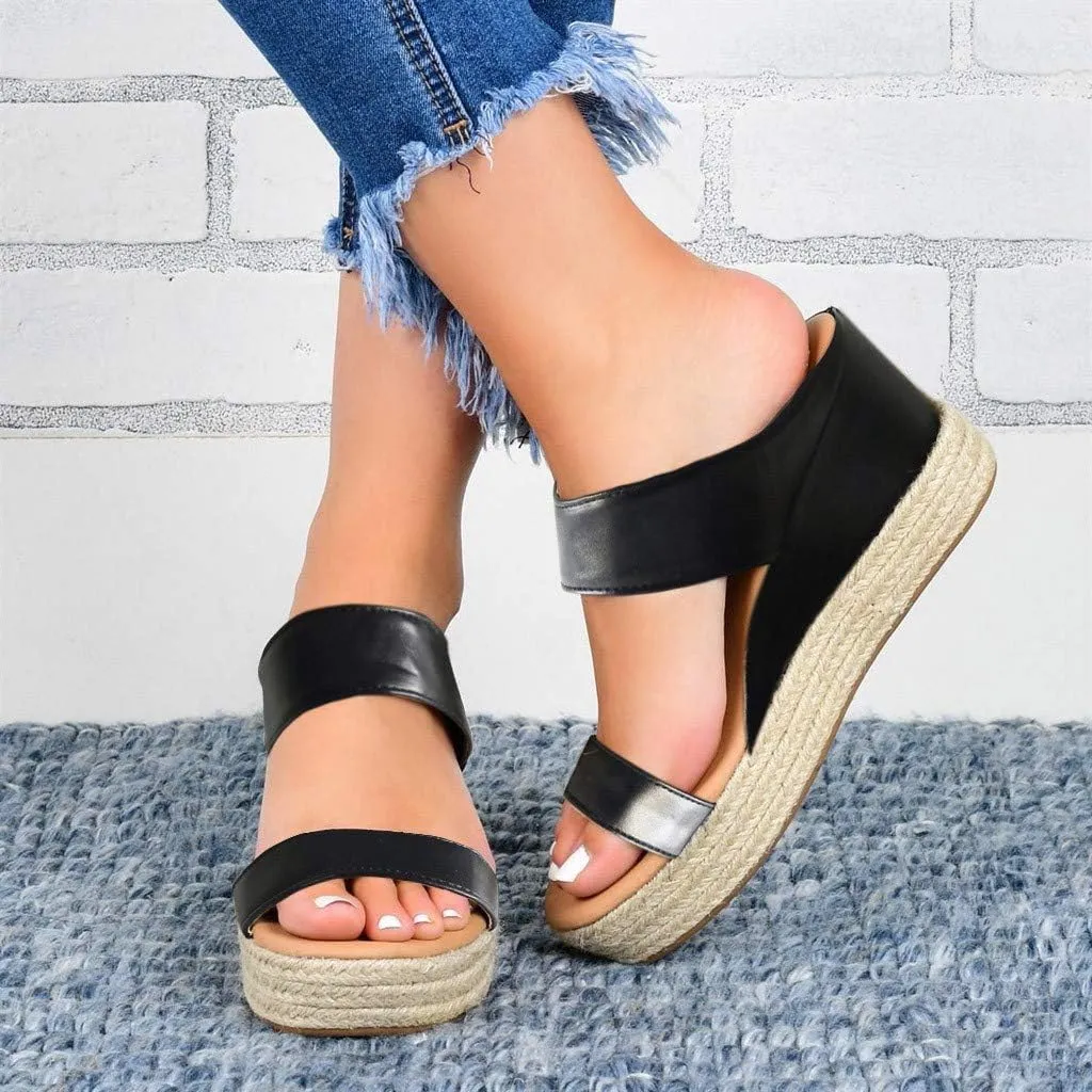 Eduavar Wedge Sandals for Women Dressy, Espadrille Sandals for Women Summer Travel Beach Sandals Platform Wedge Sandals
