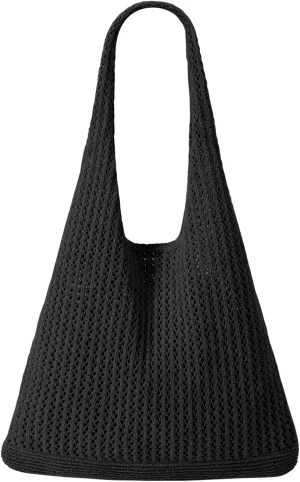 EIMMBD Crochet Bags for Women Beach Totes Bags Aesthetic Summer Tote Shoulder Hippie Bag Knit Bag