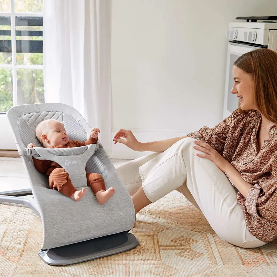 Ergobaby Evolve Bouncer with Toy Bar - Light Grey