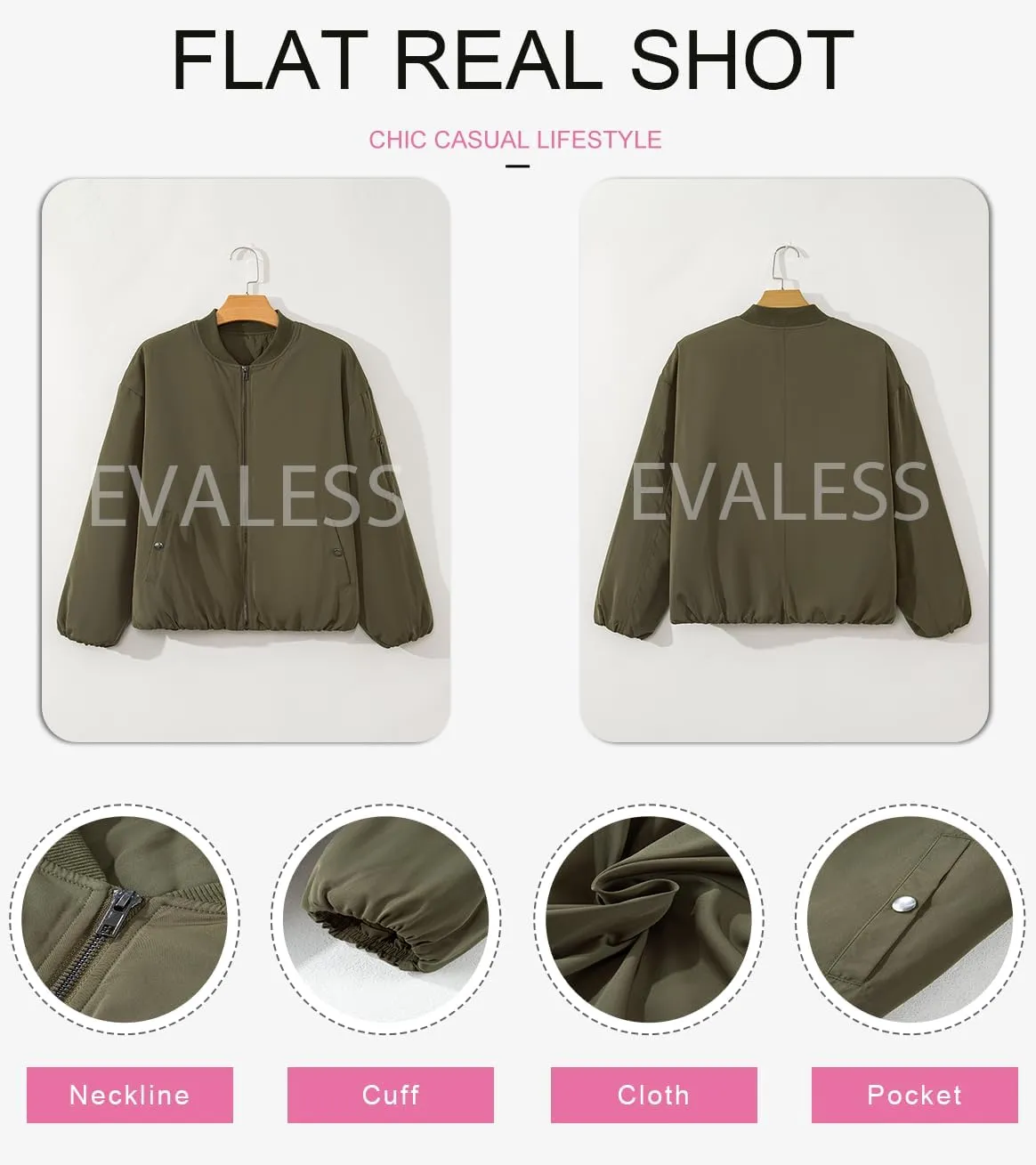 EVALESS Puffer Jackets for Women Zip Up Oversized Bomber Jackets Winter Outfits for Women Dressy Causal