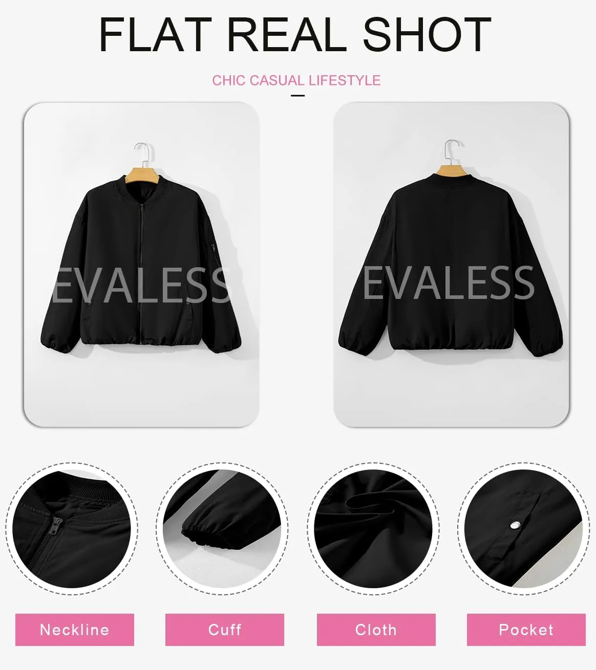 EVALESS Puffer Jackets for Women Zip Up Oversized Bomber Jackets Winter Outfits for Women Dressy Causal
