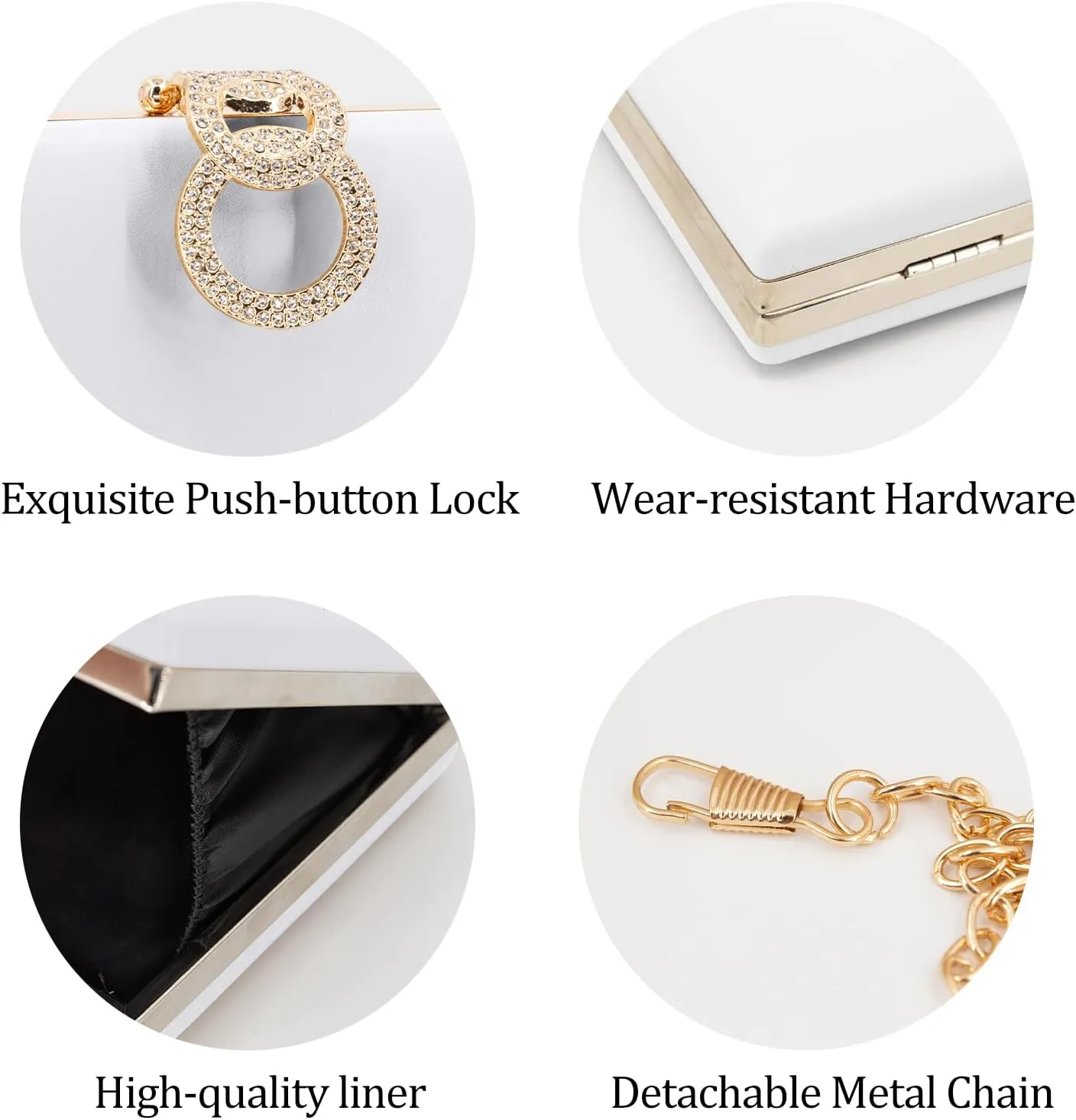 Evening Clutch Purses - Women's Evening Bag Party Purses Handbag for Cocktail/Prom/Party/Wedding/Formal