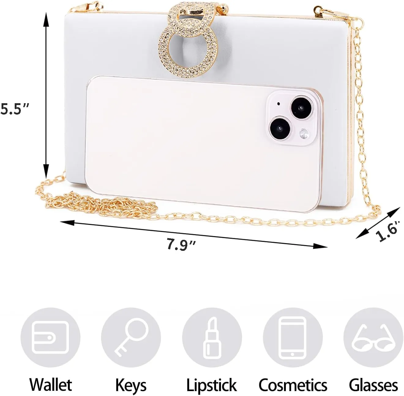 Evening Clutch Purses - Women's Evening Bag Party Purses Handbag for Cocktail/Prom/Party/Wedding/Formal