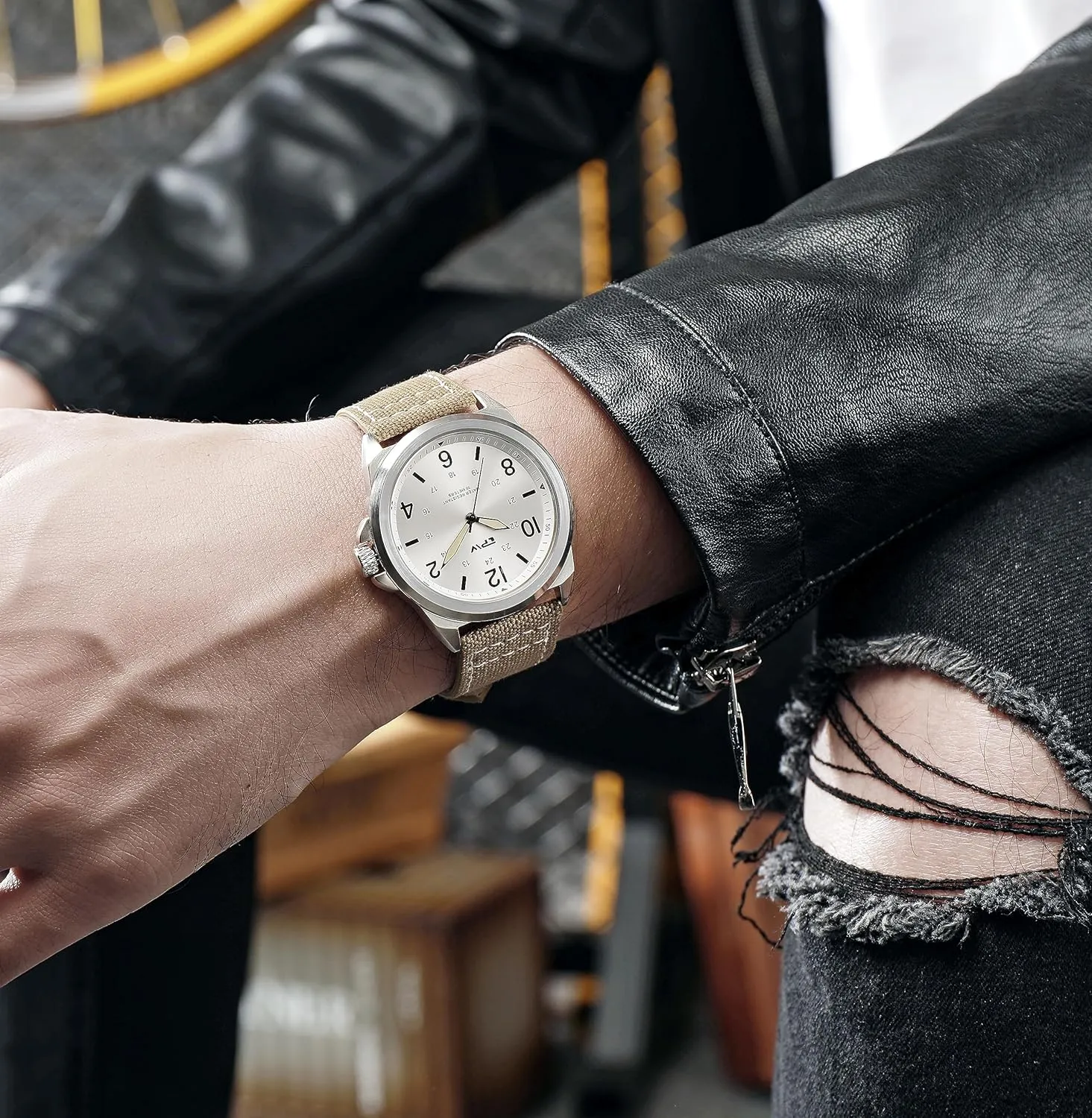 FANMIS Classics Men's Minimalist Analog Watch Simple Ultra-Thin Military Sports Watch Multi-Functional Waterproof Watch Casual Business Watch Men's Outdoor Sports Watch