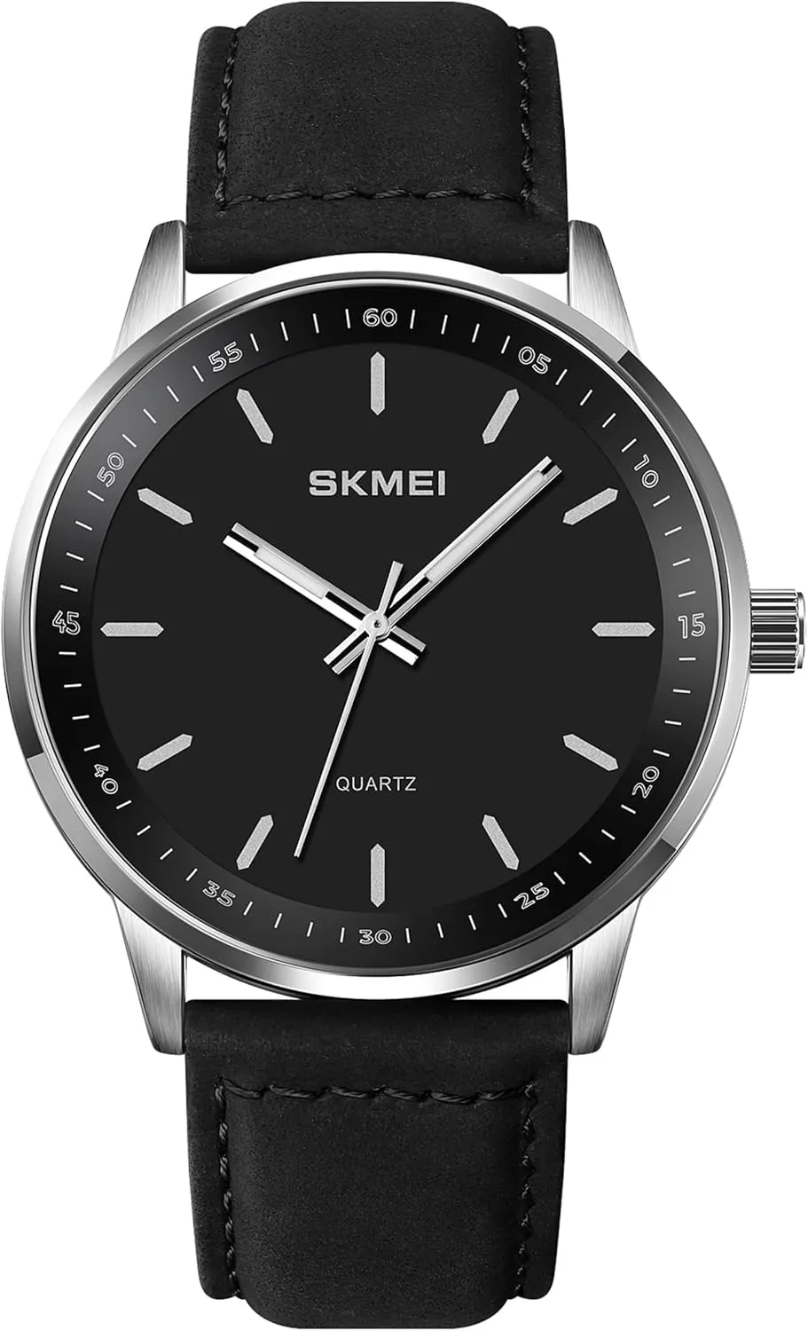 FANMIS Men's Fashion Minimalist Analog Watch Ultra-Thin Dial Business Waterproof Watch Sport Military Watch Leather Strap