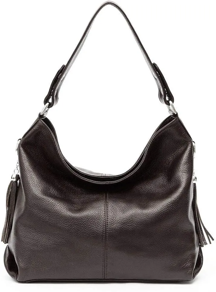 Fashion Soft Real Genuine Leather Tassel Women's Handbag Ladies Shoulder Tote Messenger Hobo Bag Satchel