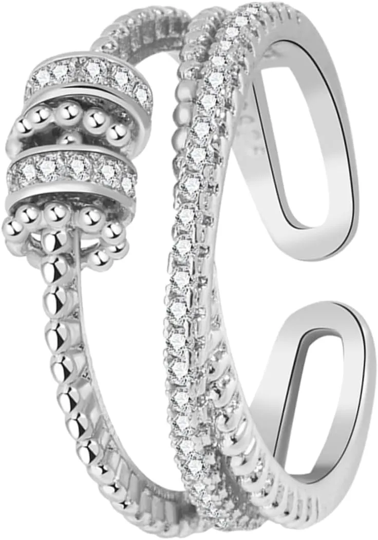 Fashionable Silver Ring for Women Knuckle Ring Adjustable Design for Thumb Fashion Statement