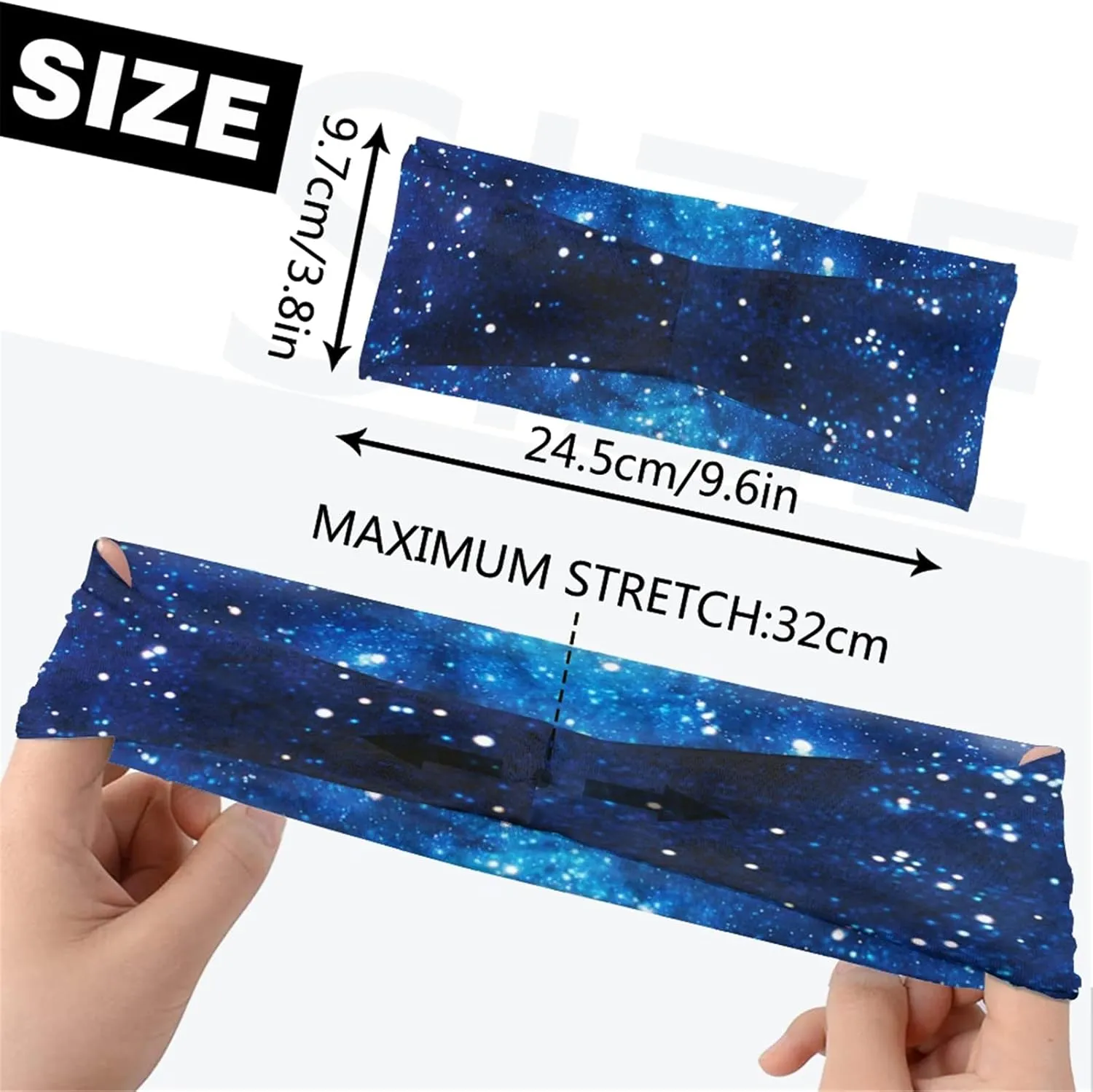 Forchrinse Blue Camouflage Print Sport Headbands Elastic Soft Hairband Sweatband for Men Women,Workout Yoga Running