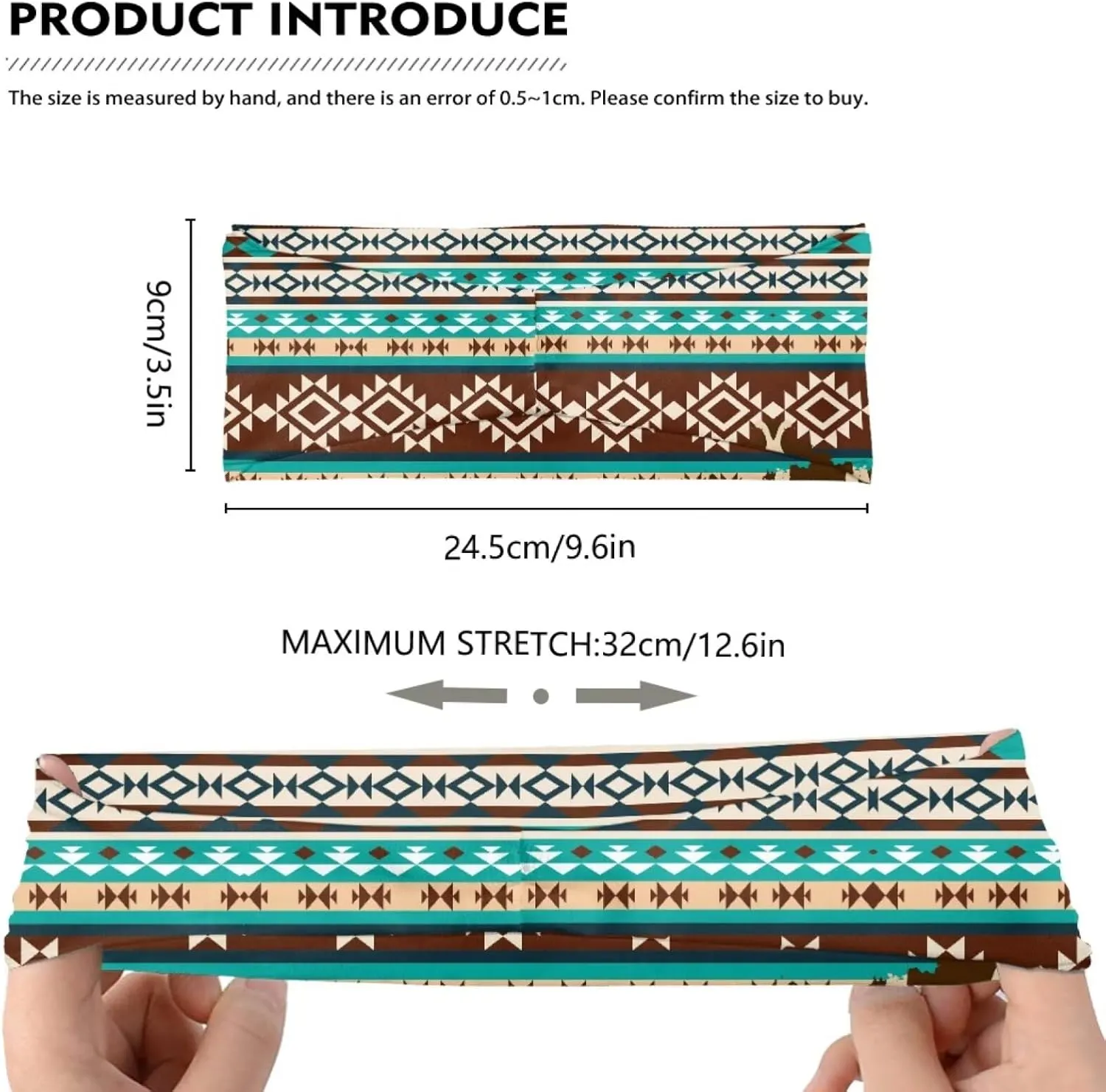 Forchrinse Blue Camouflage Print Sport Headbands Elastic Soft Hairband Sweatband for Men Women,Workout Yoga Running