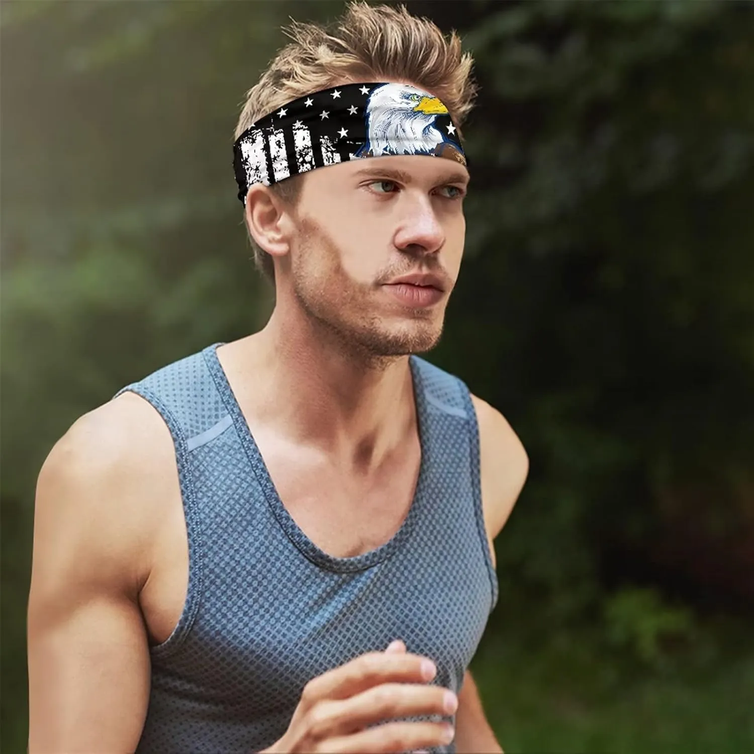 Forchrinse Cow Print Sweatband Sweat Headband for Women Men Cute Sport Headband Set of 4 for Running Yoga Fitness