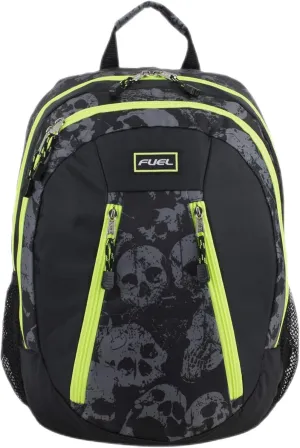 FUEL Sport Multi-Functional Carry On Luggage Weekender Gym Active Water Resistant Daypack Backpack Bag, Black/Grey