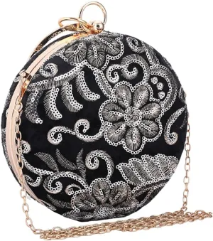 GALPADA Stylish Embroidered Evening Clutch Purse Bag for Women for Party Banquet Birthday Events
