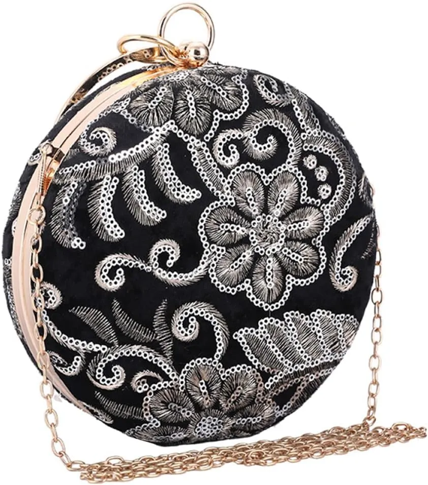 GALPADA Stylish Embroidered Evening Clutch Purse Bag for Women for Party Banquet Birthday Events
