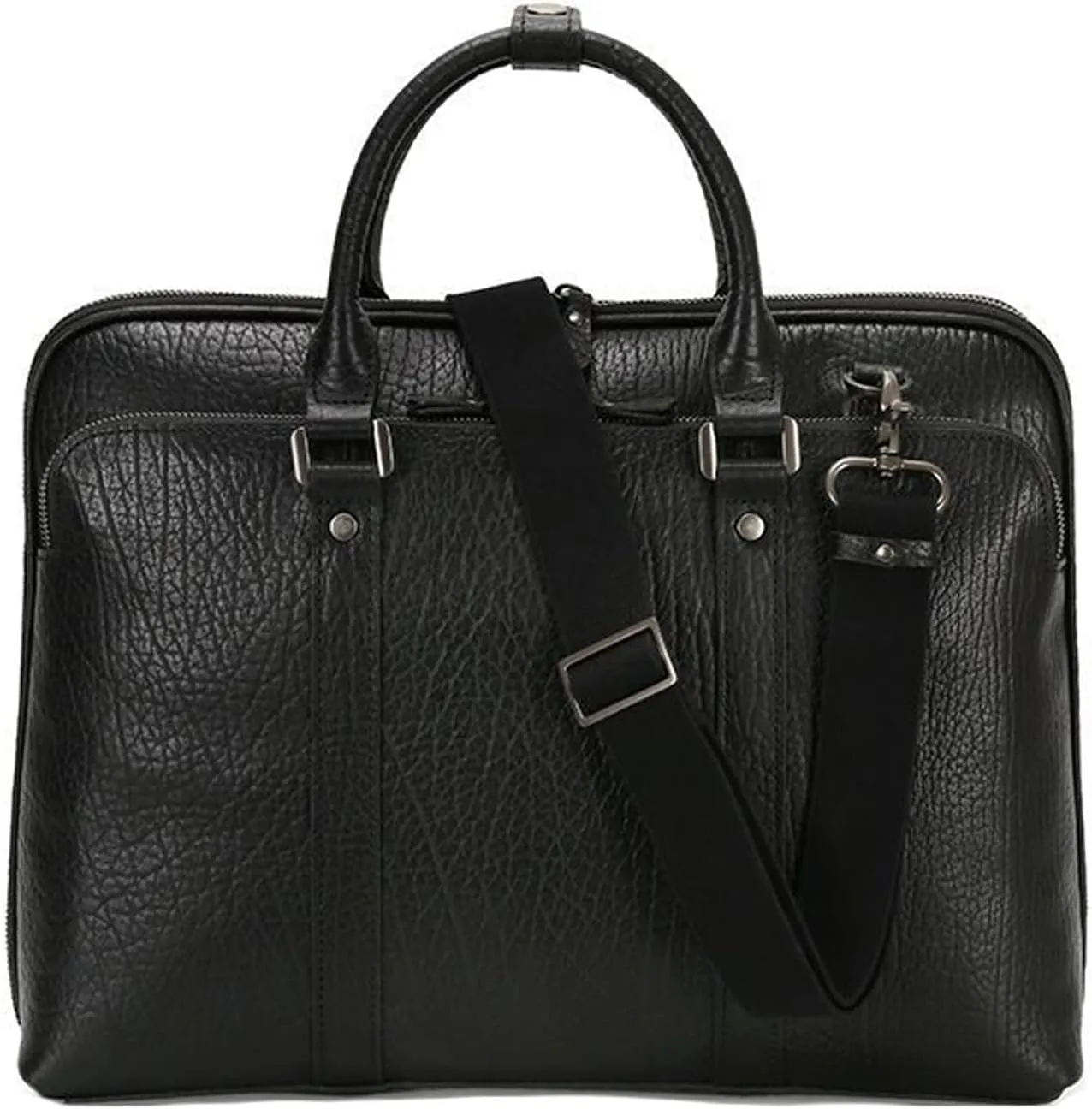 Genuine Leather Men's Briefcase Laptop Bag, Business Messenger Shoulder Bag, Multi-Functional Crossbody, for Work Travel