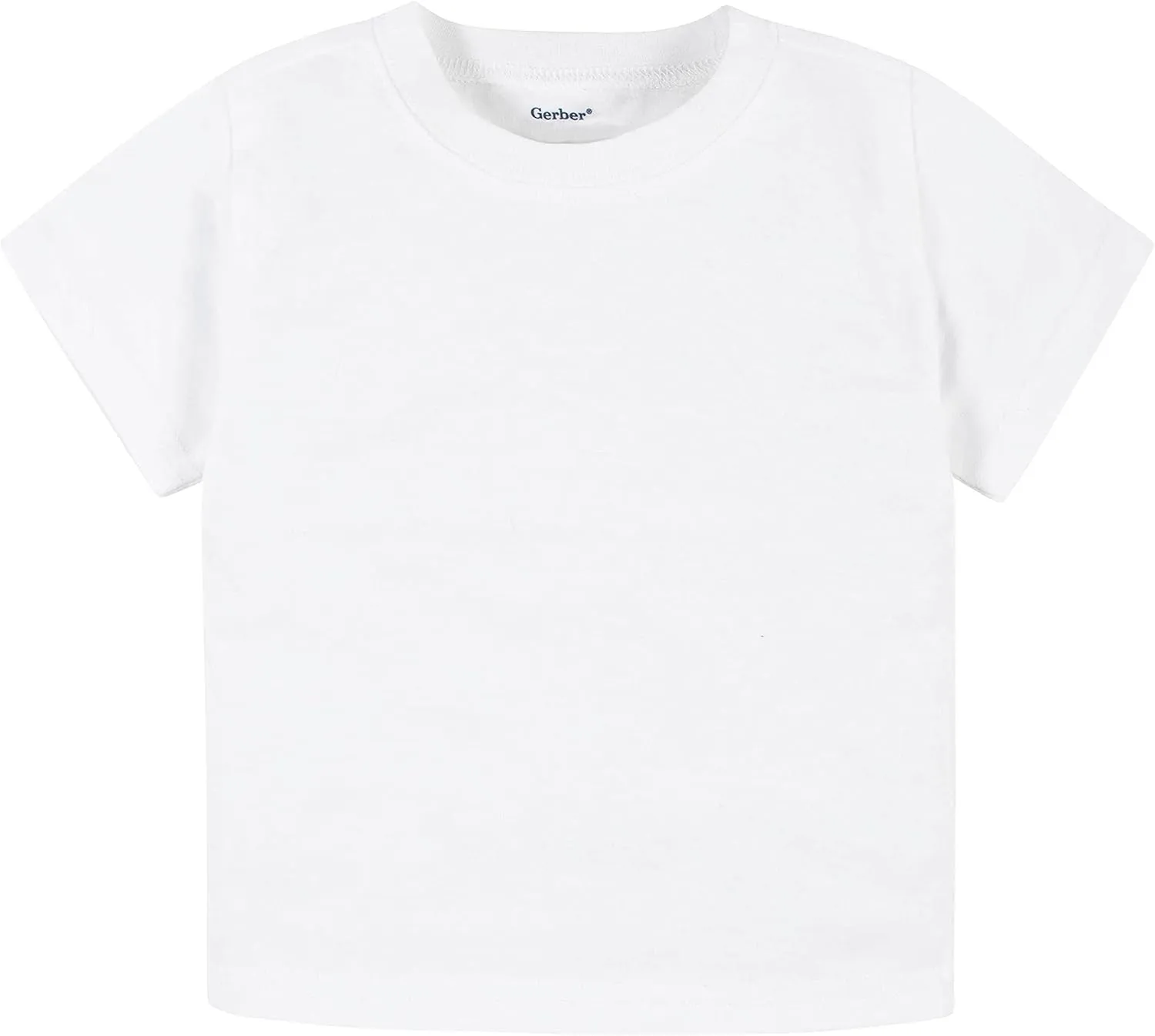 Gerber Baby Toddler 5-Pack Solid Short Sleeve T-Shirts Jersey 160 GSM