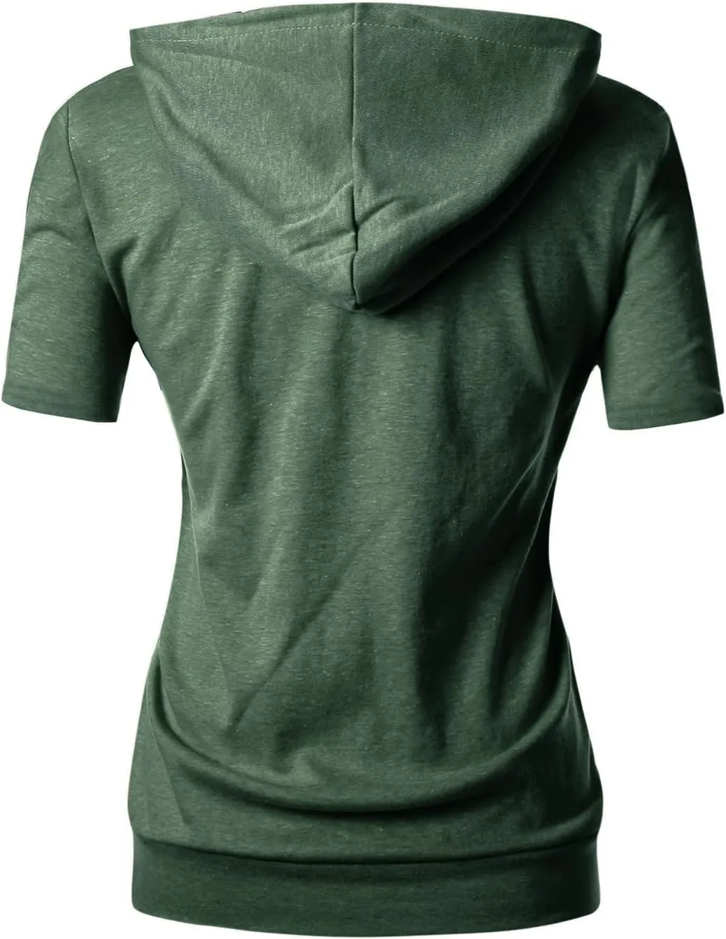 GIVON Women's Comfortable Short Sleeve Hoodie Pullover Hooded Sweatshirt with Kangaroo Pocket