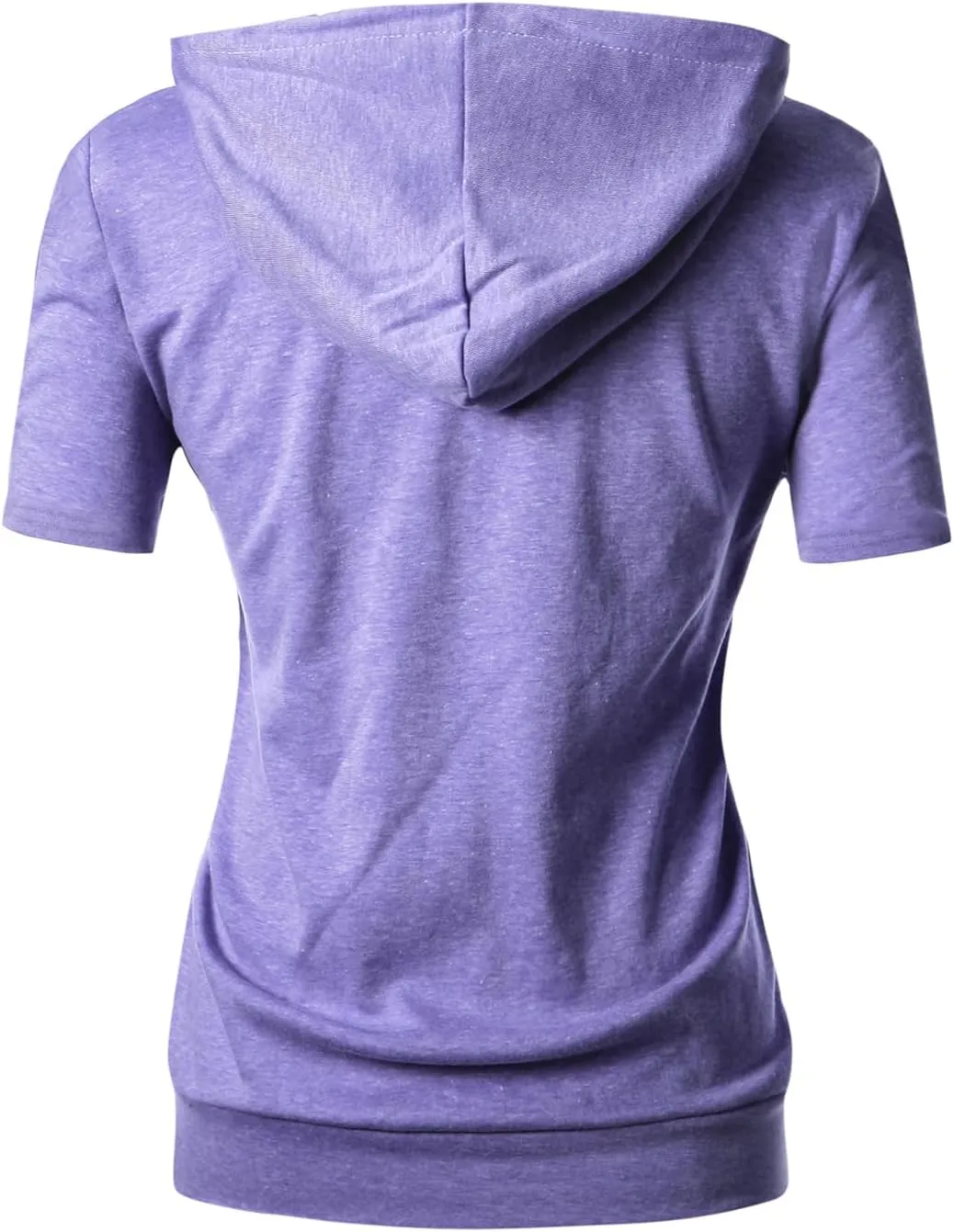 GIVON Women's Comfortable Short Sleeve Hoodie Pullover Hooded Sweatshirt with Kangaroo Pocket
