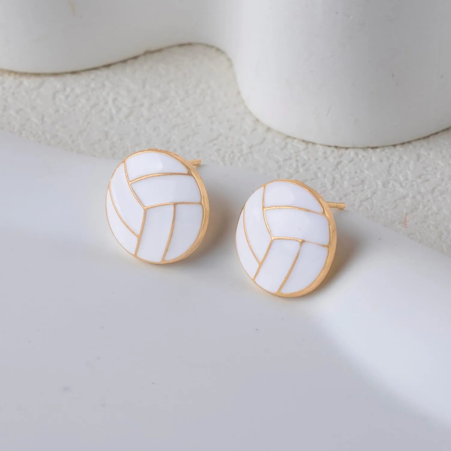 Gold Stud Earring Gifts For Teens Women Hypoallergenic Golf Baseball Football Basketball Soccer Volleyball Sport Earrings For Women