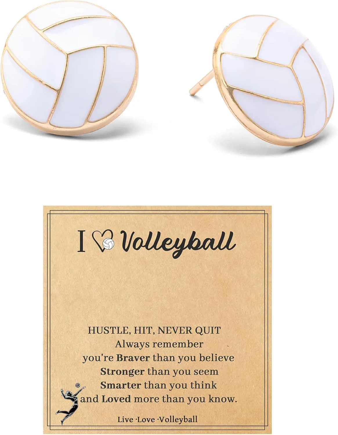 Gold Stud Earring Gifts For Teens Women Hypoallergenic Golf Baseball Football Basketball Soccer Volleyball Sport Earrings For Women