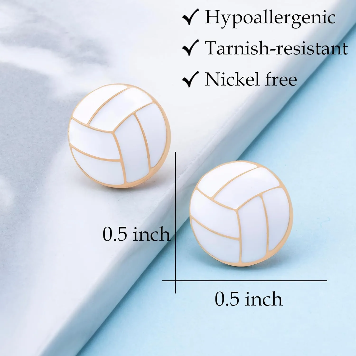Gold Stud Earring Gifts For Teens Women Hypoallergenic Golf Baseball Football Basketball Soccer Volleyball Sport Earrings For Women